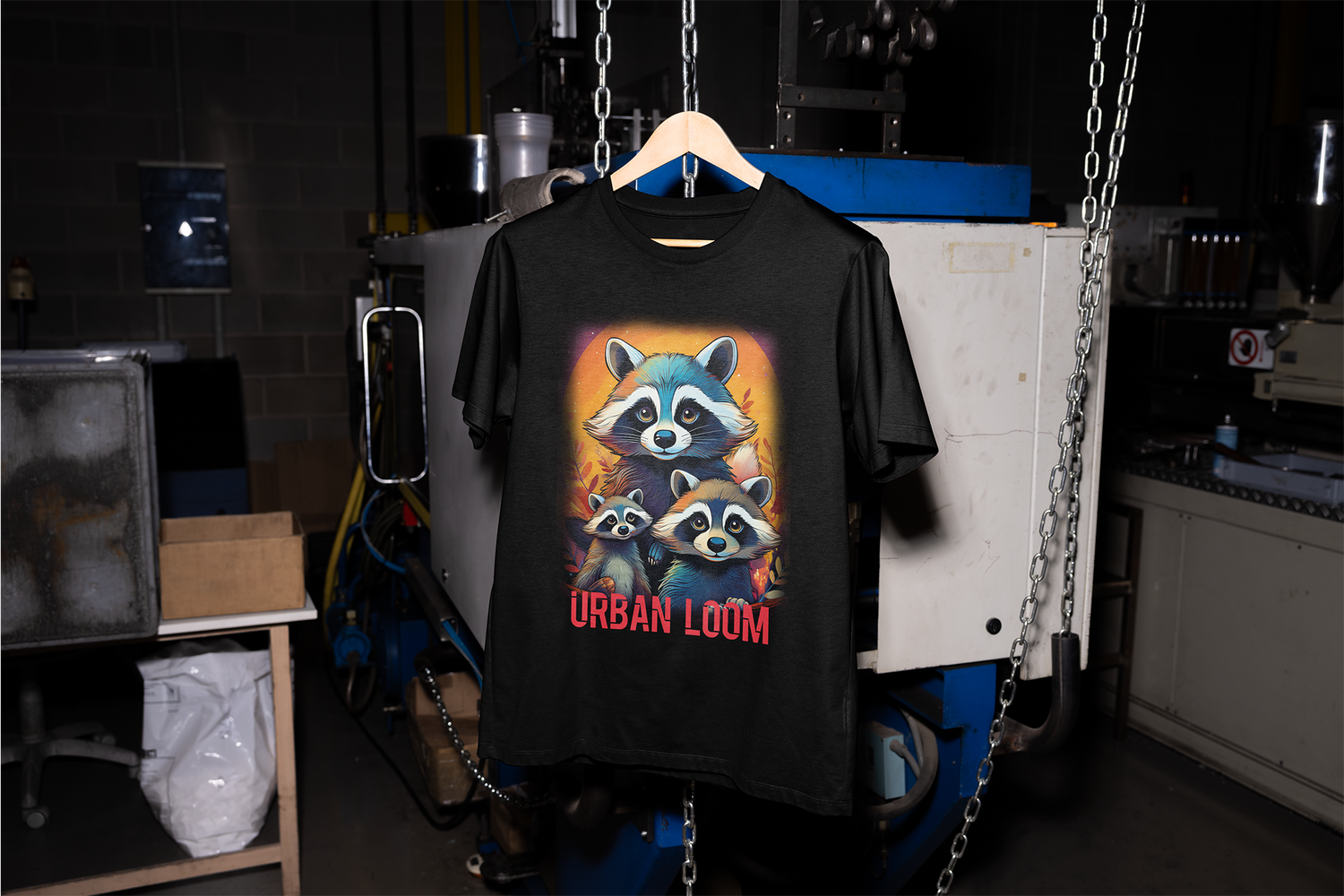 T-Shirt Waschbär Familie