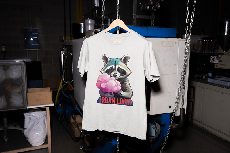 T-Shirt Waschbär mit Zuckerwatte